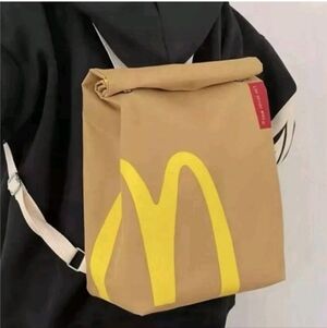 MCDONALDS Backpack W Keychain BAG Rucksack, Travel, Shopping, NEW